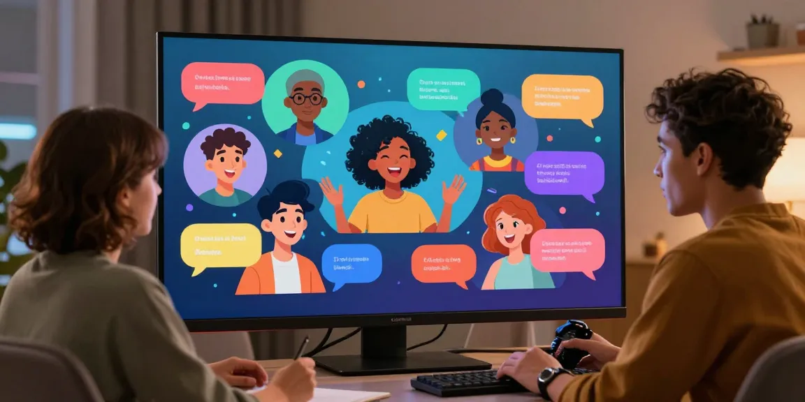Engaging virtual chat experience with CrushOn AI characters and users interacting in colorful digital environment.